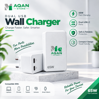 AQAAN 65W Dual USB-C Fast Charger