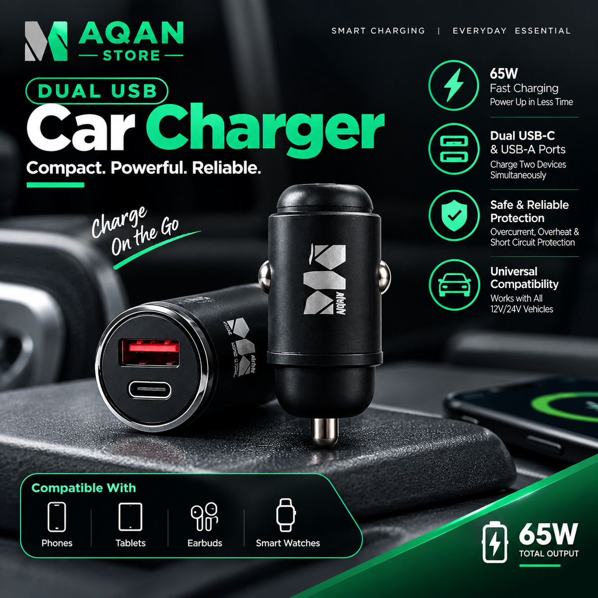 Nippon Dual USB Car Charger