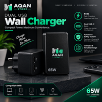 AQAAN 65W Dual USB-C Fast Charger